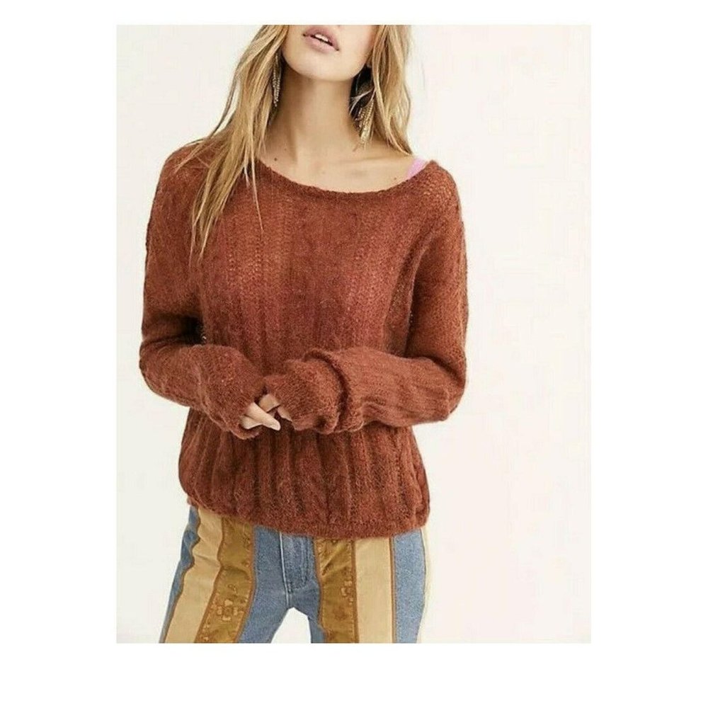 New Free People Small Angel Soft Sweater Knit Top